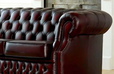 Produktbild von Chesterfield Sofa Couch Polster Leder Couchen Garnitur 3 Sitzers Dreisitzer Neu
