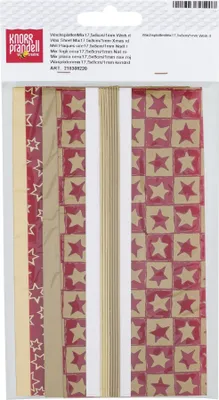 Produktbild von KNORR prandell 218308220 Wachsplatten-Sortiment "Sortierung Weihnachten rot" Wachsplatten: 175 x 80 x 0,5 mm, Wachsstreifen: 175 x Ø 1 mm