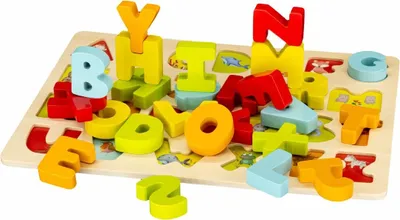 Image de Großhandel GmbH - Ware SpielMaus Jeu de puzzle alphabet en bois, 26 pièces