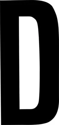 Produktbild von Klebebuchstabe "D" schwarz 100 mm