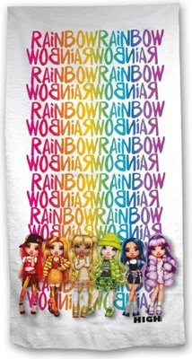 Zdjęcie produktu dla Strandlaken Rainbow High, 70x140cm