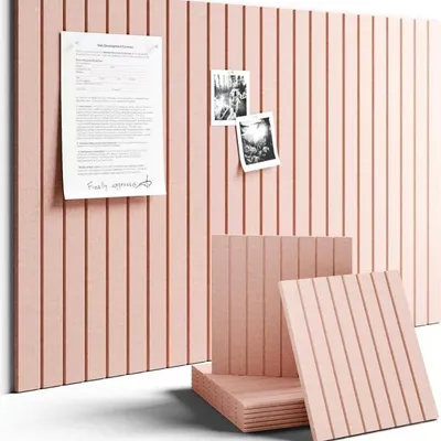 Obrázek produktu pro Plstěná nástěnka 120 x 90 cm, balení 12 kus?, alternativa korkové nástěnky se 70 samolepicími podlo?kami, nástěnka na kreslení, nástěnka s fotkami a nástěnka na poznámky do kancelá?e, dětského pokoje a ?koly (r??ová)