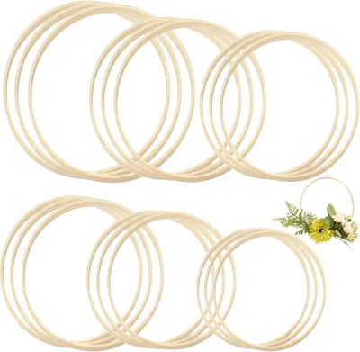 Produktbild von Bambusringe Set, 18 Stück, 17-22 cm, für DIY Dekorationen