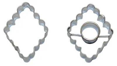 Produktbild von Ausstechform 2er Raute/Kreis+Raute Edelstahl 40 mm