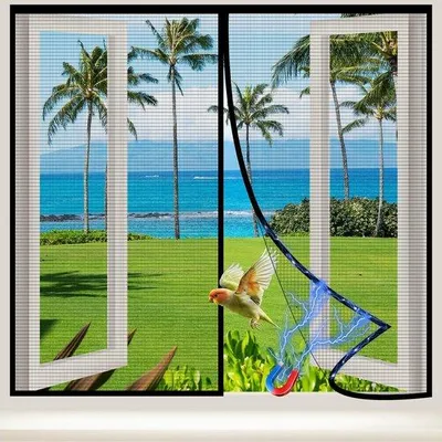 Produktbild von Famanu Fliegengitter für Fenster, 120 x 140 cm, selbstklebend, flexibel mit Magnetstreifen