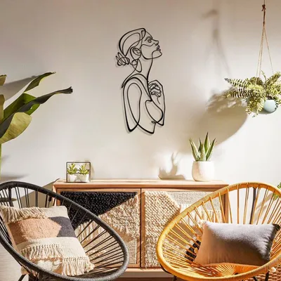 Immagine prodotto di Wallity, Etta- ATP1145, Nero, Altre decorazioni per la casa, 28 x 61 cm, 100% acciaio (Spessore: 1