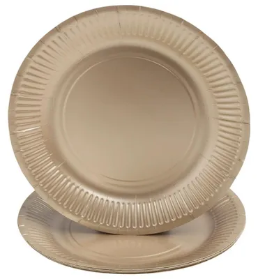 Image de PROnappe Assiette en carton ronde 230 mm or