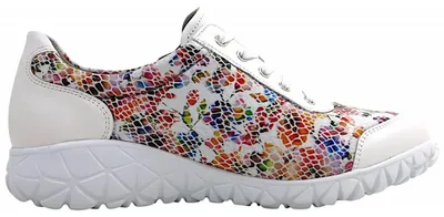 Imagen del producto de Zapatos deportivos para mujer Waldläufer Havy Soft, cordones, diseño bajo, color blanco, para uso diario