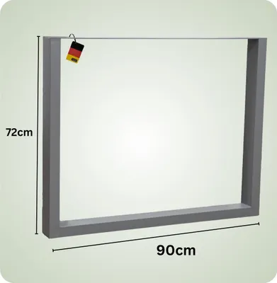 Produktbild von Tischbeine Metall 90x72cm Grau – DIY Tischgestell 1er Set inkl. Schrauben