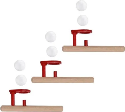 Immagine prodotto di Set di tre balle galleggianti in legno per fiati – Giocattoli classici in legno – Educativi e interattivi.
