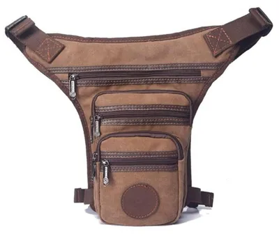 Produktbild von Motorrad-Beintasche Khaki Segeltuch für Herren & Damen, 15x6x20cm