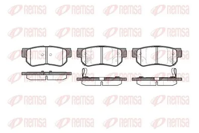 Produktbild von REMSA Bremsbeläge Satz Hinten Bremsklötze für HYUNDAI GETZ (TB) 0746.02
