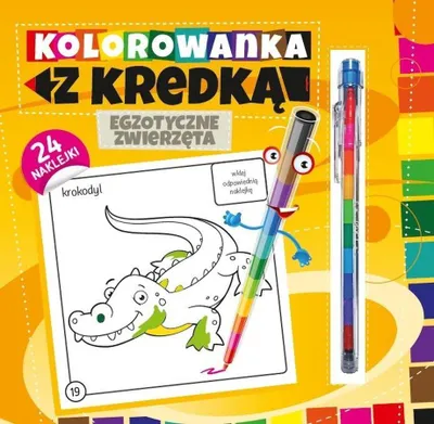 Immagine prodotto di ISBN Kolorowanka z kredką Egzotyczne zwierzęta, Polski, Broszurowa okładka, 24 stron(y)