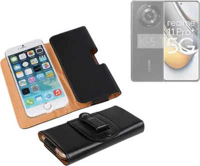 Produktbild von K-S-Trade Schützhülle Handyhülle kompatibel mit Realme 11 Pro+ Holster Gürtel Tasche Schutzhülle Handy-Tasche Smartphone Case Seitentasche