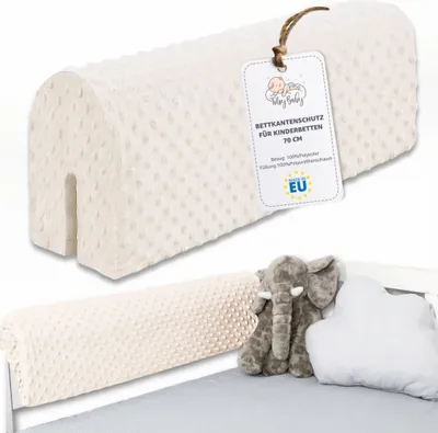 Produktbild von Bettkantenschutz 70 cm Kantenschutz Bettumrandung für Bettgitter Hellbeige
