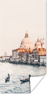 Produktbild von MuchoWow® Poster Venedig - Boot - Italien 75x150 cm - Dekoration für die Wände