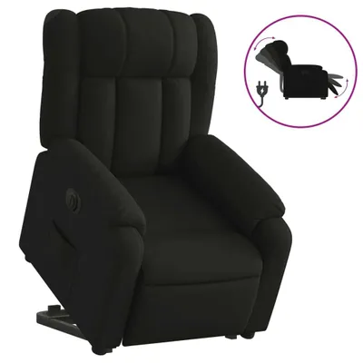 Image de vidaXL Fauteuil relax releveur électrique noir tissu