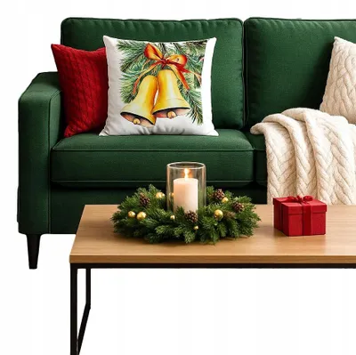 Produktbild von Markizeta Weihnachtskissen mit Glockenmotiv 40x40 cm Dekorativ