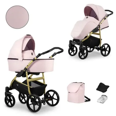 Produktbild von Kunert MATA 2in1 Kinderwagen in Rosa mit Graphit-Rahmen – Für Komfort und Sicherheit