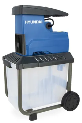 Produktbild von HYUNDAI Elektro-Gartenhäcksler GH28045E (2.800W, 45 mm Aststärke, 60L Box, Leiser Walzenhäcksler)