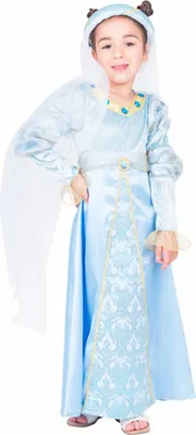 Produktbild von Burgfräulein Kostüm "Lady Anora" für Mädchen | Hellblau Größe: 152