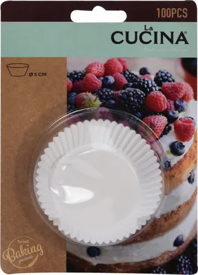 Obrázek produktu pro Sada 100 formiček na muffiny Excellent Houseware, papír, 5 cm, bílá