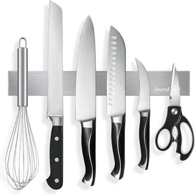 Produktbild von Magnetstreifen für Messer – Selbstklebend, 30 cm, Edelstahl, extra starker Magnet, Messerhalter, magnetisch für Messer und Küchenutensilien