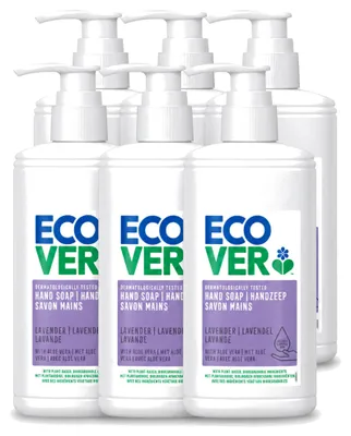 Image de 6 savons pour les mains Ecover - Lavande et Aloe Vera - 250 ml - Pack économique - 6 pièces