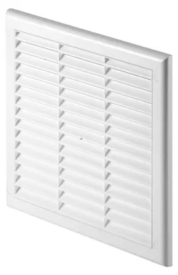 Obrázek produktu pro Mřížka větrací s rámem a síťovinou Den Braven 250 x 250 mm, PS, bílá