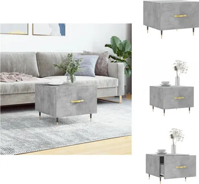 Produktbild von vidaXL Couchtisch Betongrau 50x50x40 cm Holzwerkstoff - Couchtische