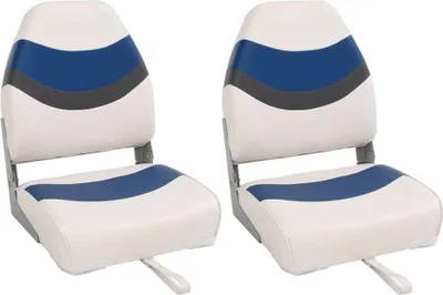 Image de Sièges de bateau pliables lot de 2 à dossier haut 44x38x55 cm