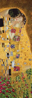 Obrázek produktu pro Gustav Klimt art print obrázek - Polibek II (158 x 53 cm)