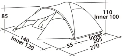 Obrázek produktu pro Stan Easy Camp Quasar 200 pro 2 osoby Zelený