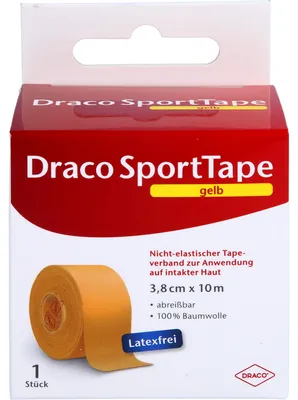 Produktbild von Dracotapeverband 10mx3,8cm gelb, 1 St VER