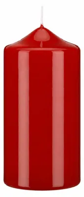 Produktbild von Lackkerzen Stumpenkerzen Weihnachtsrot Erdbeere 150 x Ø 80 mm, 4 Stück