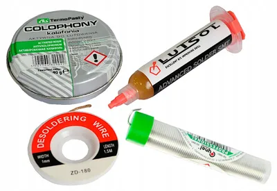 Produktbild von Hotair SET1325 Löt-Zubehör-Set mit Flussmittel, Zinn, Kolophonium