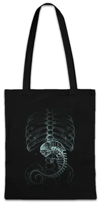 Produktbild von Urban Backwoods Xenomorph Alien, Stofftasche, Farbe: Schwarz