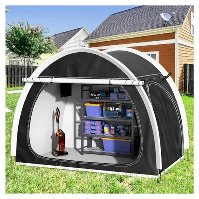 Produktbild von Fahrradschuppen für 3–4 Fahrräder 210×150×165 cm, tragbare Fahrradgarage aus 210D Oxford-Gewebe, wetterfestes Fahrradzelt für Outdoor und Camping