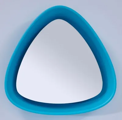 Obrázek produktu pro Casa Padrino designové zrcadlo modré 64 x v. 63 cm - Designové nástěnné zrcadlo s osvětlením