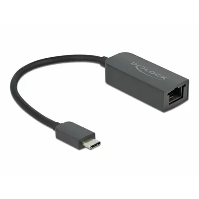 Produktbild von Delock Adapter USB Type-C Stecker zu 2,5 Gigabit LAN kompakt