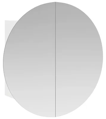 Imagen del producto de Armario de baño con espejo redondo y LED blanco 54x54x17,5 cm