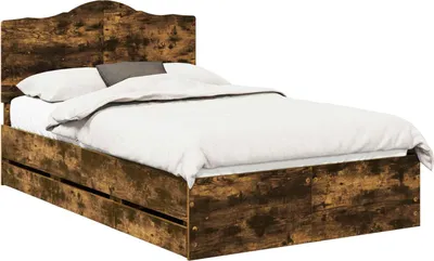 Zdjęcie produktu dla Ramka łóżka Dąb Wędzony 120 x 190 cm Drewno inżynieryjne