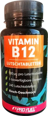 Produktbild von ProFuel Vitamin B12 - 240 Lutschtabletten - Kirsche