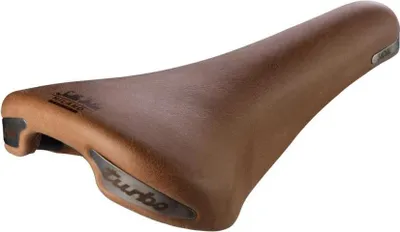 Zdjęcie produktu dla Selle Italia Turbo Racer Light Brown L1 siodełko wyścigowe z prawdziwej skóry 146 × 275 mm