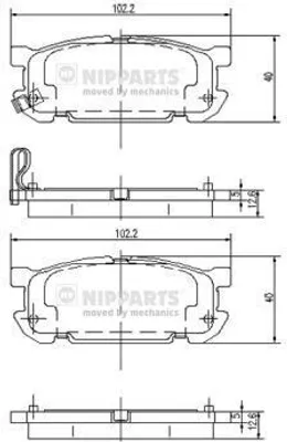 Immagine prodotto di NIPPARTS Pastiglie freno posteriori J3613020