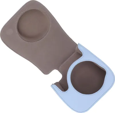Produktbild von Sofortbildkameratasche, Kunstleder, verstellbarer Riemen, für Reisen, Camping, Blau