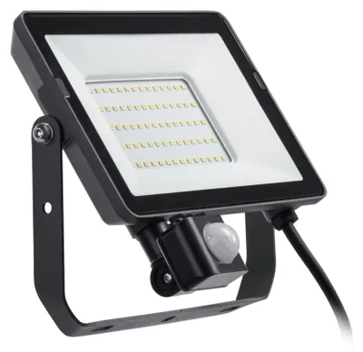 LED-Außenstrahler 50 W mit Bewegungsmelder, 4750 Lumen, 4000 K