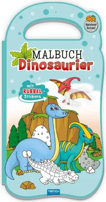 Produktbild von Trötsch Malbuch mit Rubbelstickern Dinosaurier