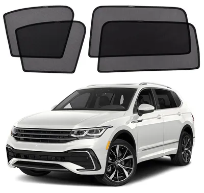 Image de Kit de protection solaire pour voiture, comprenant 4 pièces, compatible avec le VW Tiguan II de 2016 à 2024