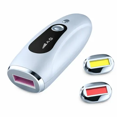 Produktbild von 5 Intensitätsstufen IPL Haarentfernungsgerät, 999.999 Lichtimpulse, Kabelloses, 3 Aufsätze für Gesicht, Körper und Intimbereich